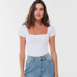 Out From Under Susan Square Neck Thong Bodysuit